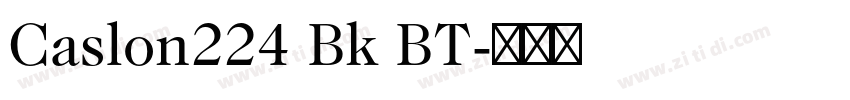 Caslon224 Bk BT字体转换